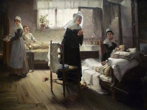 Evangeline oppdager sin kjæreste på sykehuset av Samuel G. Richards