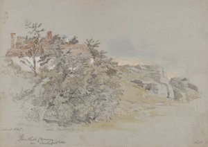 Rusthall Common, nær Tunbridge Wells, ca. 1845 (blyant, wc og gouache på papir) av Samuel Gillespie Prout