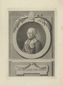 Peter von Biron 1724-1800, hertug av Kurland og Semigallia, 1781. av Samuel Gottlieb Kuetner