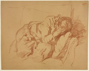 Beklagende kvinne Sarah H. Crone, 1880- eller 1890-tallet. av Samuel H. Crone