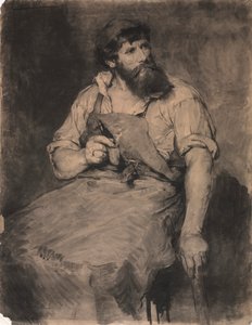 Smithy, studie for The Judgment, ca. 1883. av Samuel H. Crone