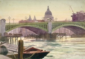 Southwark Bridge, London, 1930 av Samuel Harry Hancock