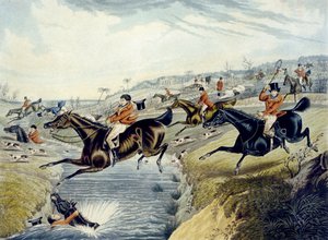 The Grand Leicestershire Fox Hunt, plate 2, gravert av Charles Hunt av Samuel Henry (after) Alken