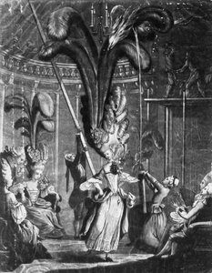Et hint til damene om å ta vare på hodet deres, trykt av Sayer + Bennet, 1776 av Samuel Hieronymous Grimm