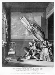 The French Lady in London eller The Head Dress of the Year 1771, trykt for S. Sledge, 1771