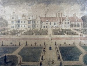 Welbeck Abbey, fra sørvestfronten, ca. 1780 (wc på papir)