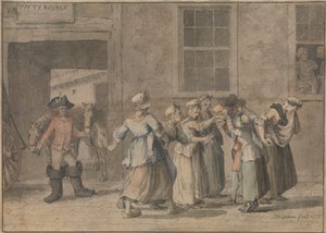 Avgang fra et fransk vertshus: En illustrasjon for Sternes sentimentale reise