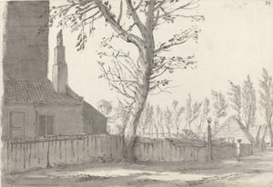 High Street ved Manor House, Marylebone av Samuel Hieronymus Grimm