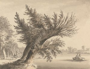 På Themsen ved Barnes av Samuel Hieronymus Grimm