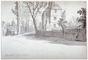 Utsikt over den øvre delen av St Marylebone High Street og turnpike, London, 1772