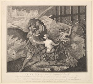 Satan, synd og død Paradise Lost, bok II, 1. mai 1788.