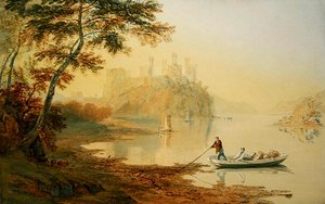 Conway Castle (akvarell på papir) av Samuel Jackson