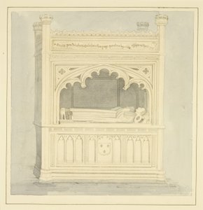Monument til William Canynges i St Mary Redcliffe (blyant og akvarell på papir) av Samuel Jackson