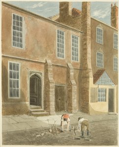 Rester av Bristol Castle på et hus i Castle Green (blyant og akvarell på papir)
