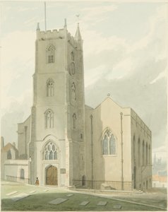 St Michael's Church (blyant og akvarell på papir)