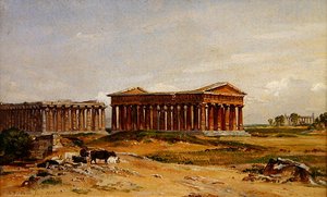 Ruinene ved Paestum av Samuel James Ainsley