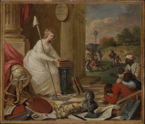 Study For Liberty Displaying the Arts and Sciences, eller The Genius of America Encouraging the Emancipation of the Blacks, ca. 1791-92 (olje på lerret) av Samuel Jennings