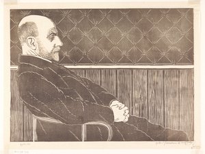 Portrett av Maurits van der Valk av Samuel Jessurun de Mesquita (signed by artist)