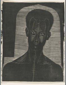 Portrett av en ukjent mann Curaçau (tittel på objekt) av Samuel Jessurun de Mesquita (signed by artist)