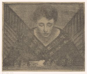 V-hals kvinne av Samuel Jessurun de Mesquita (signed by artist)