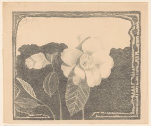 Camellia, etterlot en blomst i knopp av Samuel Jessurun de Mesquita