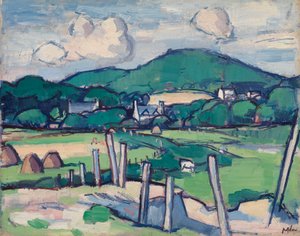 Landskap, ca. 1891-1935 (olje på panel) av Samuel John Peploe