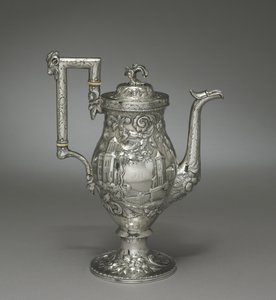 Kaffekanne i nyrokokko, ca. 1840 av Samuel Kirk