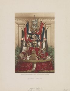 Trofé som dekorasjon ved feiringen av tjueårsjubileet for Delft Academy, 1862 av Samuel Lankhout