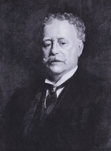 Portrett av Henry Woods (farge litho) av Samuel Luke (after) Fildes