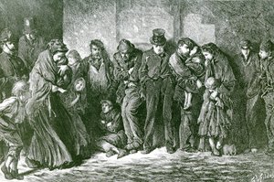 Husløs og sulten, 1869 av Samuel Luke Fildes