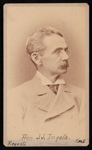 Portrett av John James Ingalls 1833-1900, mellom 1876 og 1880.