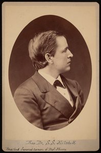 Portrett av pastor Samuel Swain Mitchell 1839-1919, mellom 1876 og 1880.