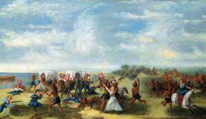 Fort Dearborn-massakren den 15. august 1812 av Samuel Page
