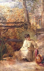 En gutt som fisker av Samuel Palmer