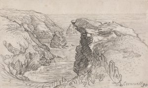 En side fra en Cornish Sketchbook: Cornwall 30 av Samuel Palmer