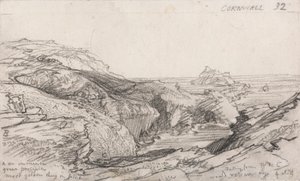 En side fra en Cornish Sketchbook: Cornwall 32 av Samuel Palmer