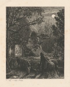 Jul, eller å drive den siste sauen inn i innhegningen av Samuel Palmer