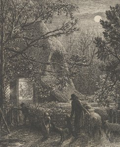 Jul, eller bretting av den siste sauen, 1850. av Samuel Palmer