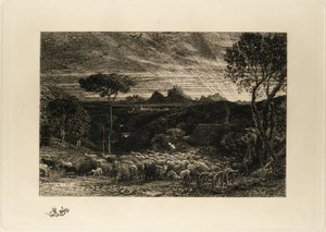 Åpning av kveen, eller Tidlig morgen av Samuel Palmer