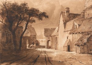 Studie av gamle bygninger av Samuel Palmer