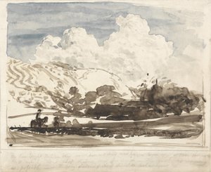 The Bright Cloud (w/c på papir) av Samuel Palmer