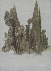Sypressene ved Villa d'Este, Tivoli av Samuel Palmer