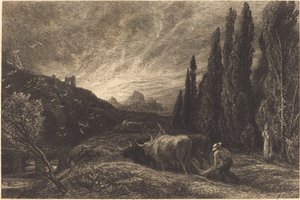 Den tidlige plogmannen av Samuel Palmer