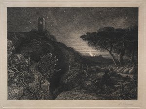 Det ensomme tårnet av Samuel Palmer