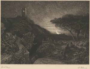 Det ensomme tårnet av Samuel Palmer