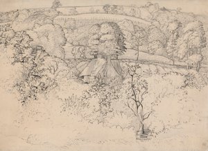The Primitive Cottage, Shoreham av Samuel Palmer