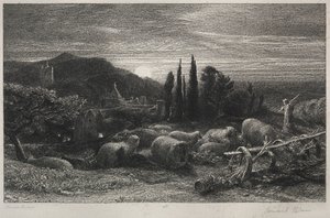 Den stigende månen av Samuel Palmer