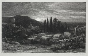 Den stigende månen av Samuel Palmer