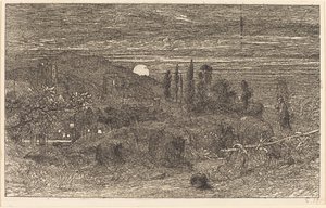 The Rising Moon, eller en engelsk pastoral av Samuel Palmer