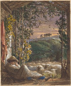 Den sovende hyrden; Tidlig morgen av Samuel Palmer